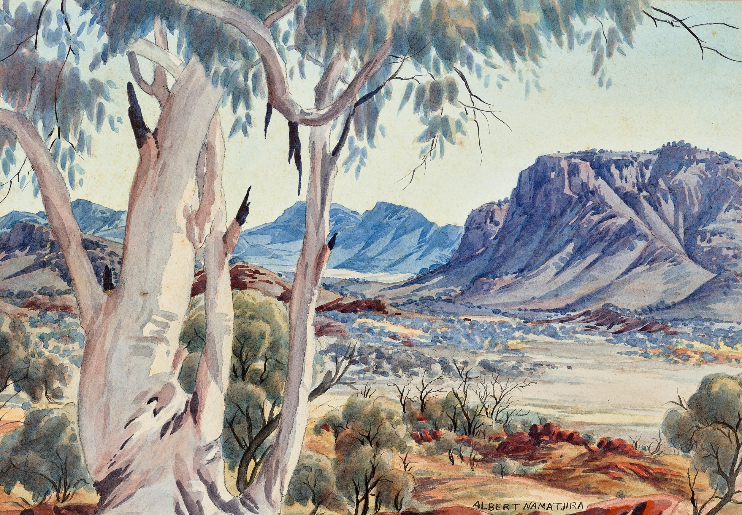 NORTH GULLY LOOKING TO MT GILLEN, ALICE SPRINGS, c.1958 Deutscher and
